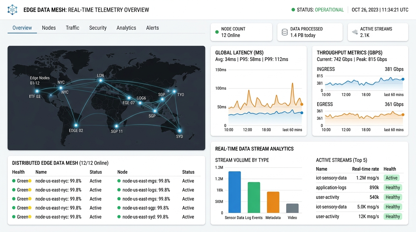 NMatrix Global Edge Data Mesh & Telemetry Overview